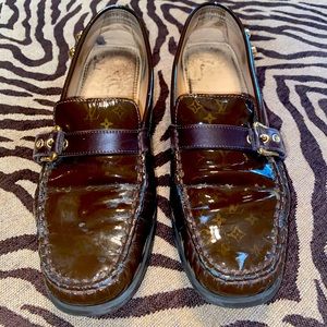 Authentic Louis Vuitton brown loafers